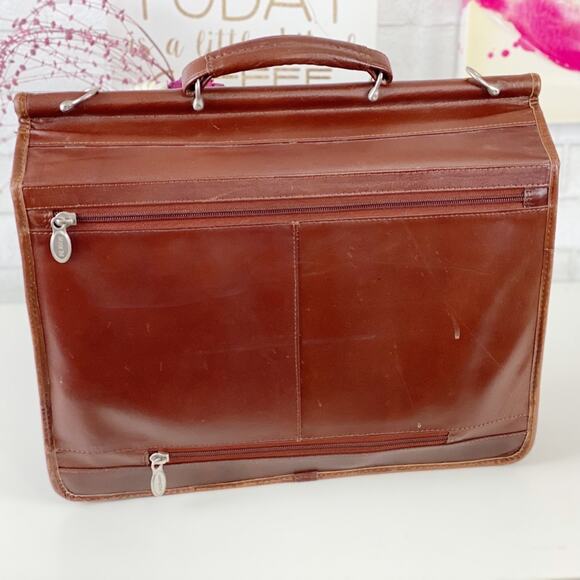 McKlein Vintage Leather Messenger/Laptop Computer Bag - Picture 3 of 15